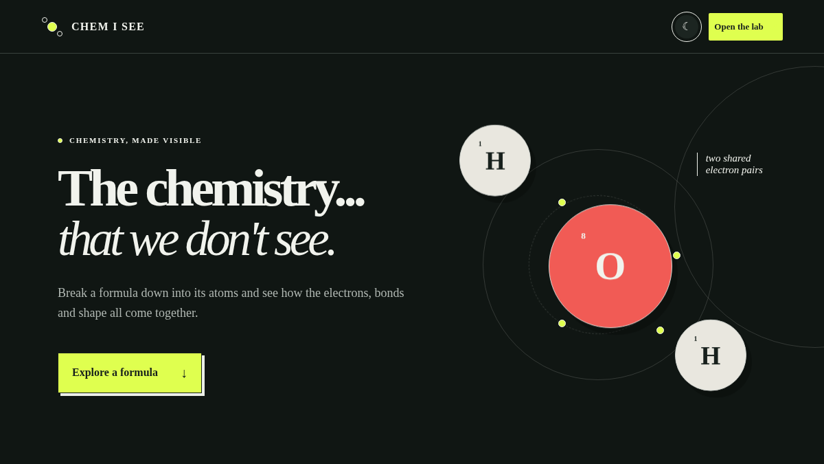 Preview of the Chem I See app